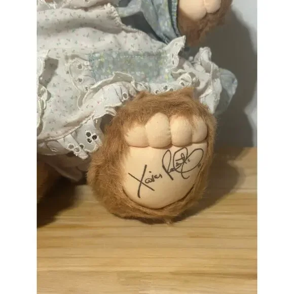 Vintage 1986 Furskins Persimmon Stuffed Teddy Bear Plush - Picture 3 of 5